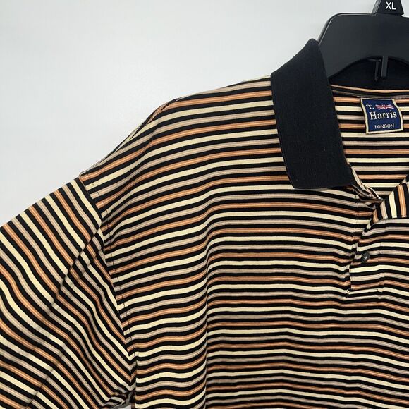 T. Harris Button Up Adult XL Multicolor Mens Short Sleeve Cotton Polo - Picture 5 of 15